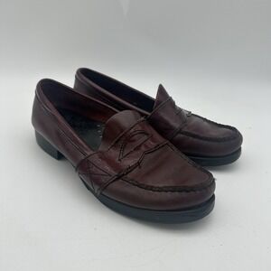 Bass Brown Leather Moc Penny Loafers Casual Dress Shoe Sz 6.5